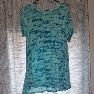 Blue Tie-Dye Women's Top